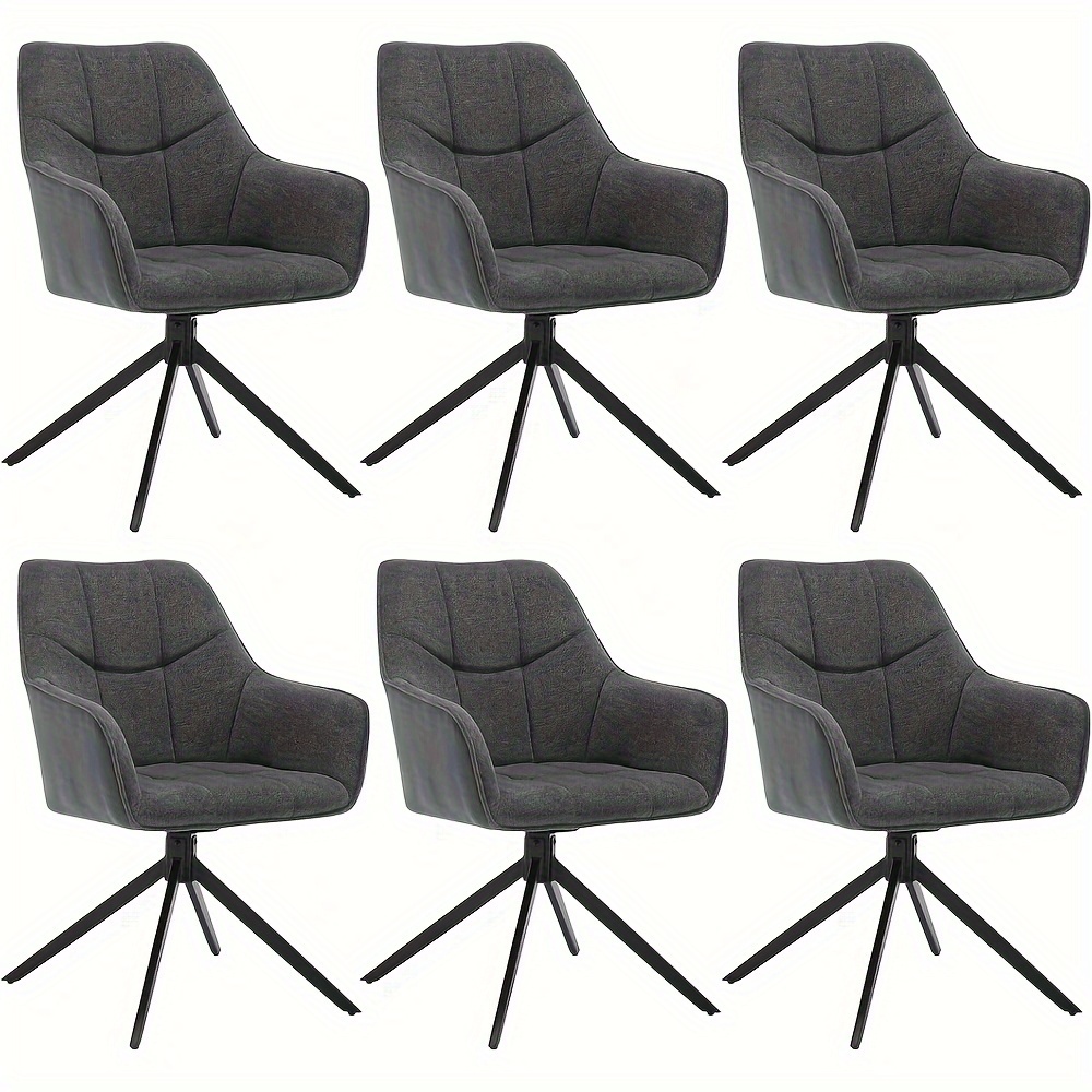 Image of Dining Chair, Swivel Chair, Kitchen Chair With Armrests, Swivel Living Room Chair, Padded Seat Cushion, Velvet Corduroy Material, Optional 4pcs/6pcs, Suitable For Dining Room/living Room/kitchen