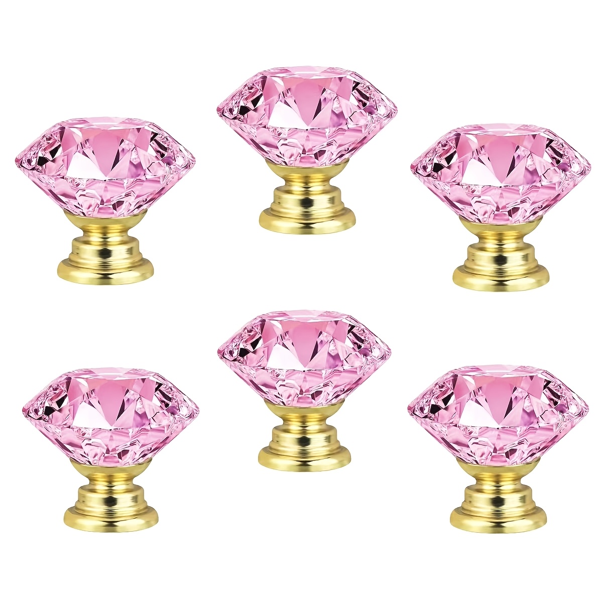 6 pink cabinet knobs brushed vanity knobs vanity hardware - Temu