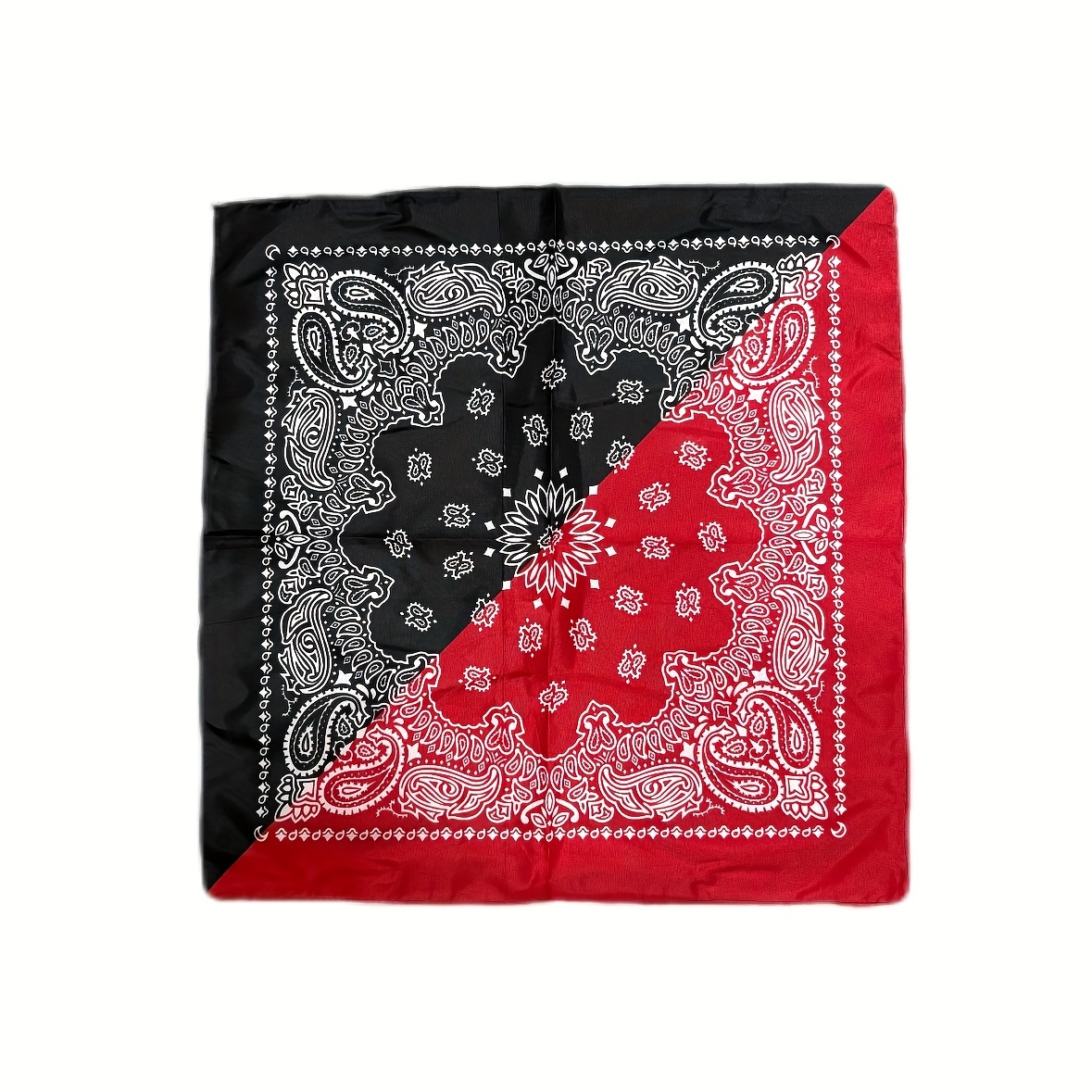 TEMU Double Sided Flower Outdoor Headscarf, Paisley Hip-hop Style Street Headscarf, Unisex