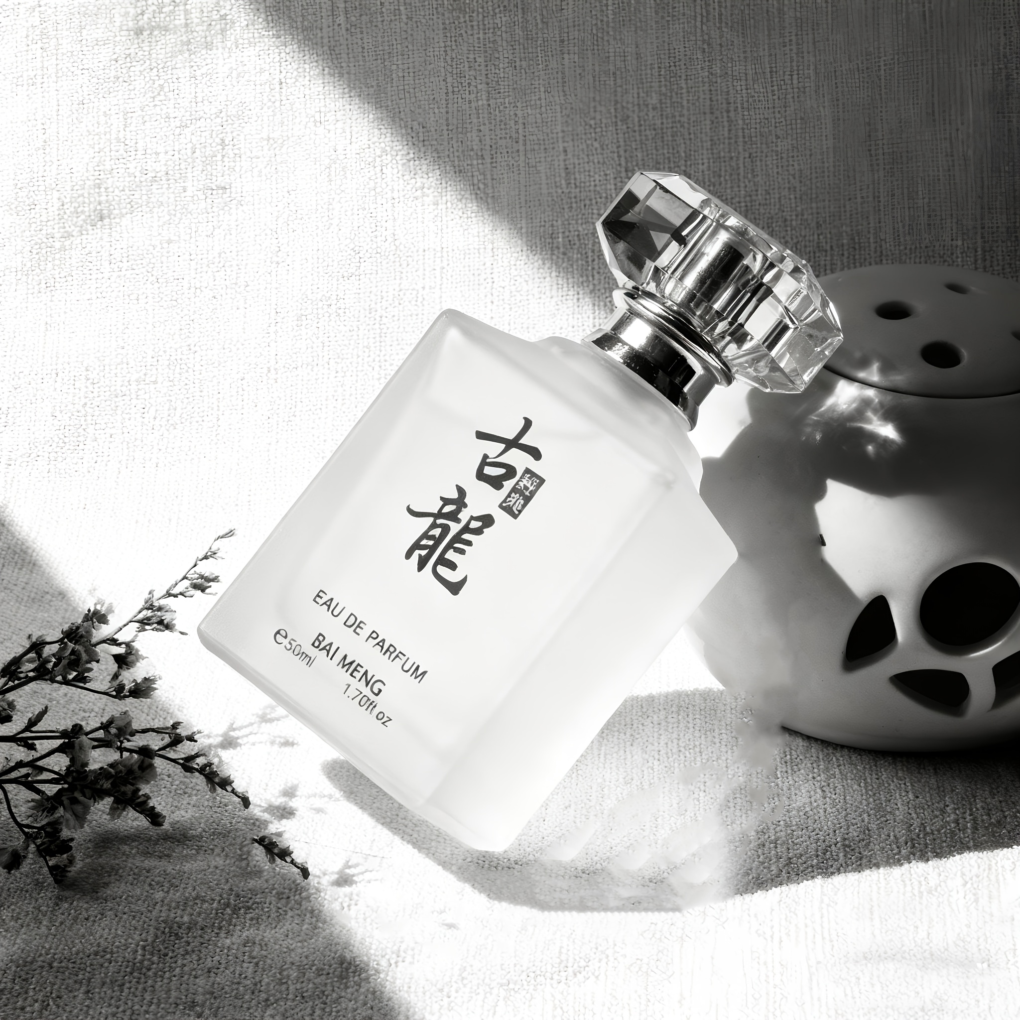 Image of 50ml, Citrus, Jasmine & Musk Perfume, - Floral Scent Long-lasting Fragrance, Ideal Holiday Gift For Daily Wear & Work, Crystalshaped Cap