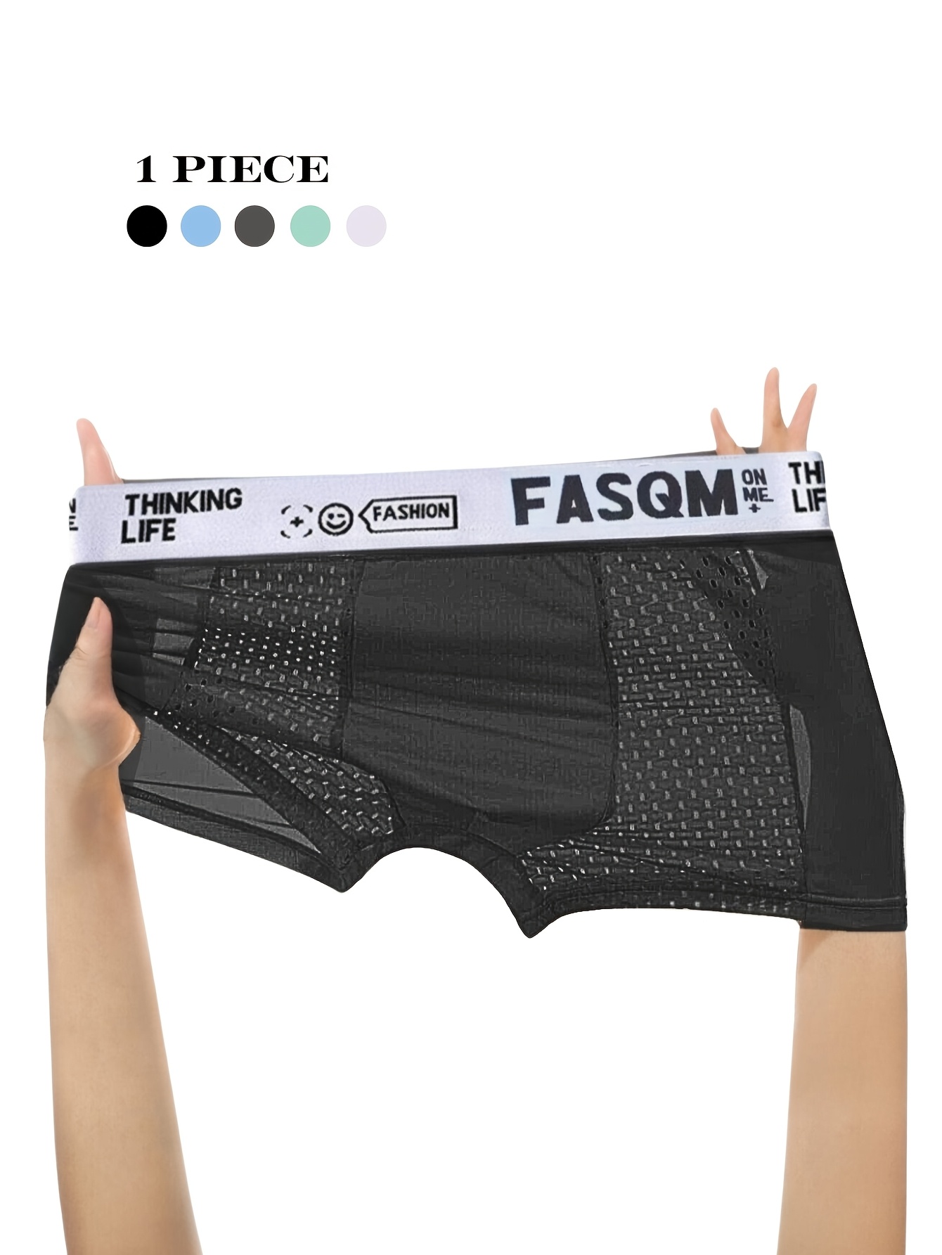 boxers para homem em malha 93% poliéster e 7% Temu Portugal