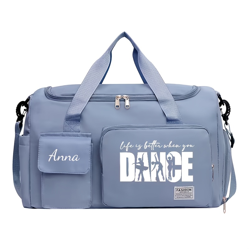TEMU A Customisable Name Ladies Crossbody Bag With A Unique Dancer Pattern Print, Simple And Beautiful, With A Zipper Closure, Lined, Comp, With An