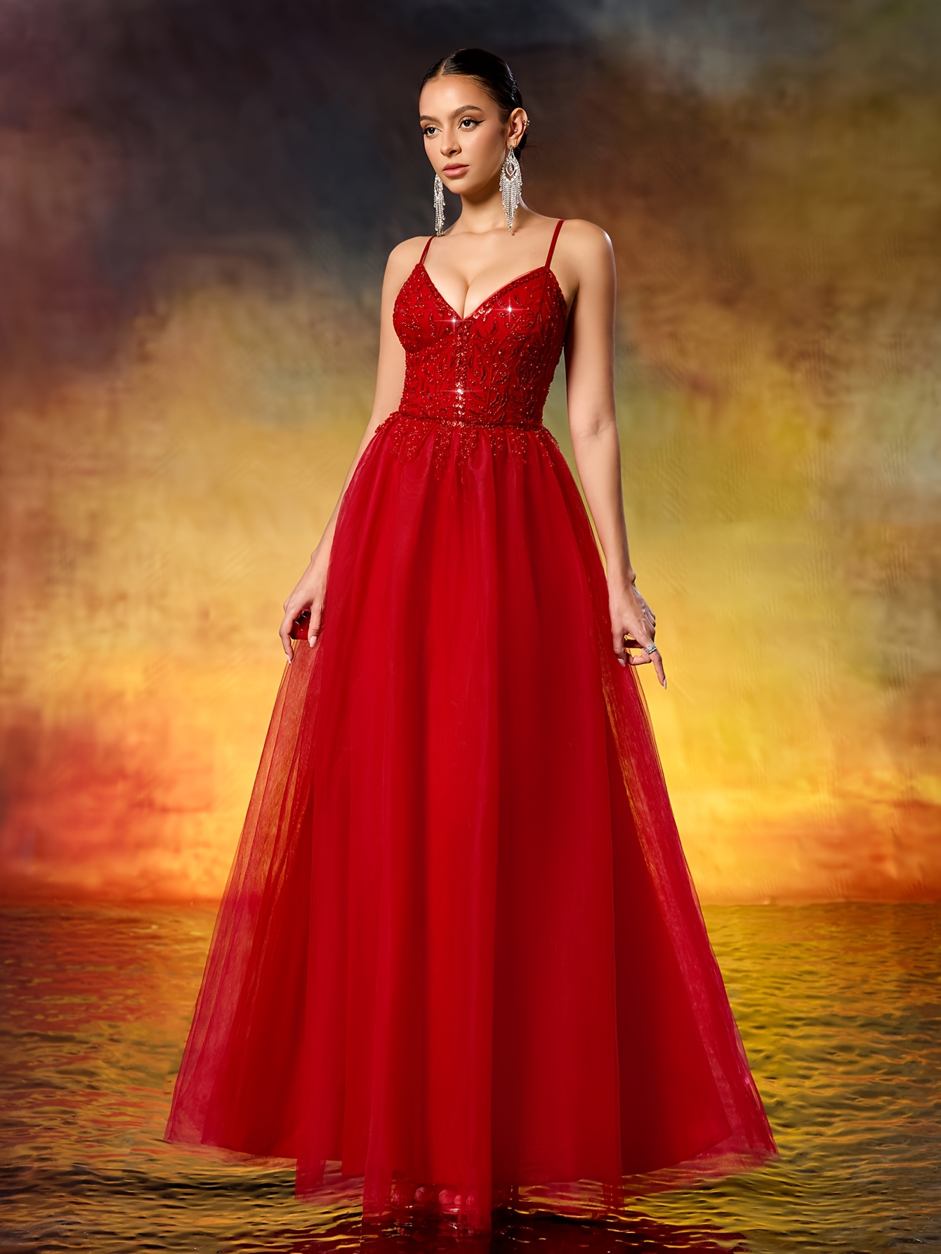ruffle prom dresses - United Kingdom