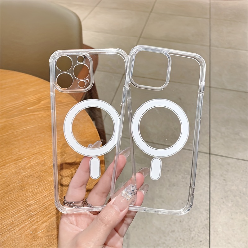 

Transparent Magnetic Mobile Phone Case For Iphone 15 15pro 15promax 14 14pro 14promax 13 13pro 13promax 12 12pro 12promax 11 11pro 11promax Anti-fall Mobile Phone Case