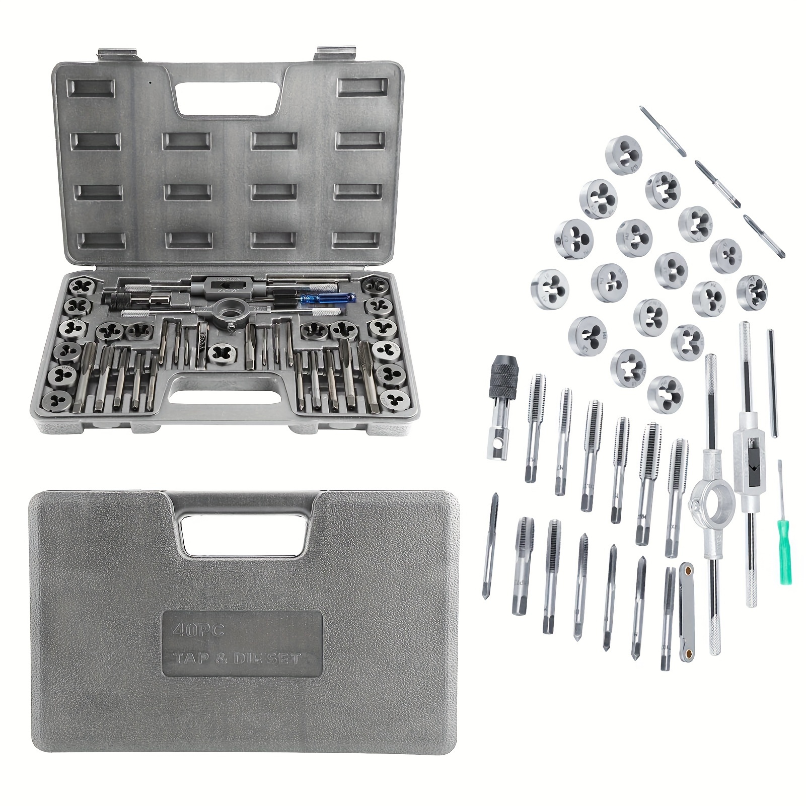 

Tap And Die Set - 40pcs M3-m12 Nut Tap And Set, Thread Tool Set For Cutting External And , -duty Manual Tool And Thread