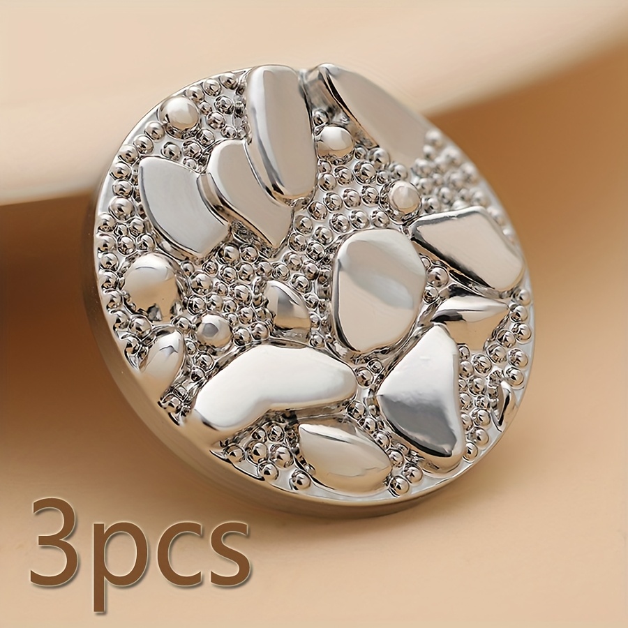 Image of Fashion Metal Dress Buttons, Round Textured British Style, Suit Decoration, Very Suitable For Coats, Trench Coats, Sweaters, And Coat Styles