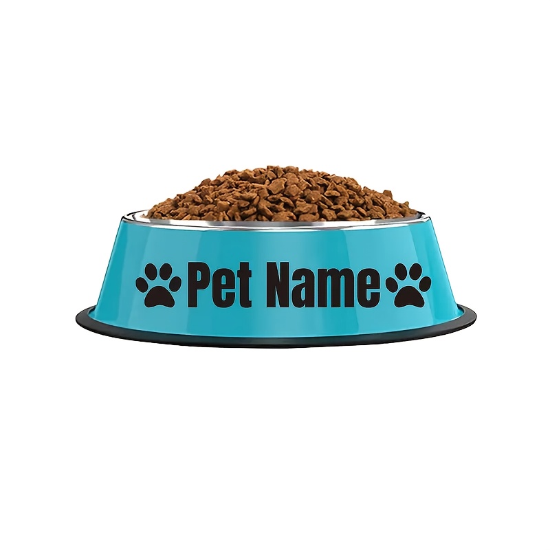 E-shop Personalisierter Hunde- Katzennapf aus Edelstahl – Kippsicher, rutschfester Boden, individueller Futternapf für Haustiere, personalisierter