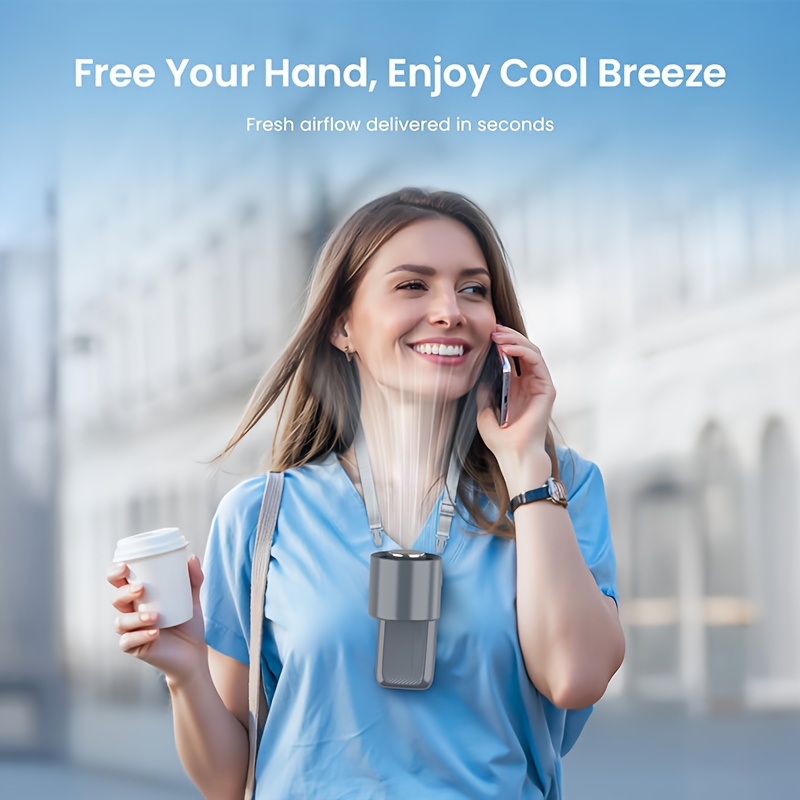 Portable electric fan, rechargeable handheld fan, 6000mAh, with ice pack, 199 speed handheld turbo fan, with digital display screen - quiet, suitable for outdoor, family, and outdoor travel.
