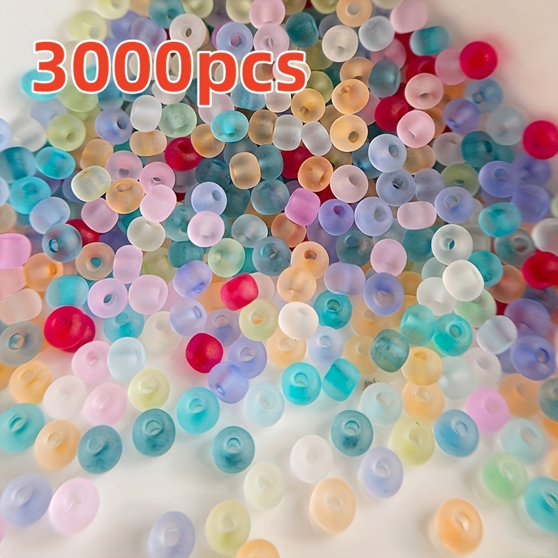 TEMU 3000 pz (3000 pz) Perline Trasparenti - Perline Piccole Uniformi da 2mm Adatte per Realizzare Braccialetti, Collane, Accessori per Capelli e