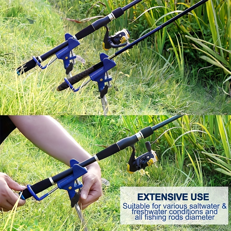 * 1pc Fishing Rod Holder For Bank Fishing - Upgraded Fishing Pole Holders  For Ground, Beach, 360 Degree Adjustable Fishing Pole Stand Equipment