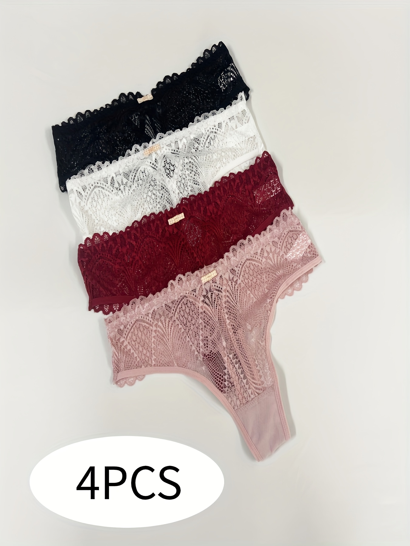lazada sexy lingerie LASSE Lace Bra and Satin Shorts 2 Piece Set | Large Size Sexy Lingerie Euro  Style Underwear Casual Pants Nightwear | Baju Dalam Wanita main image 0