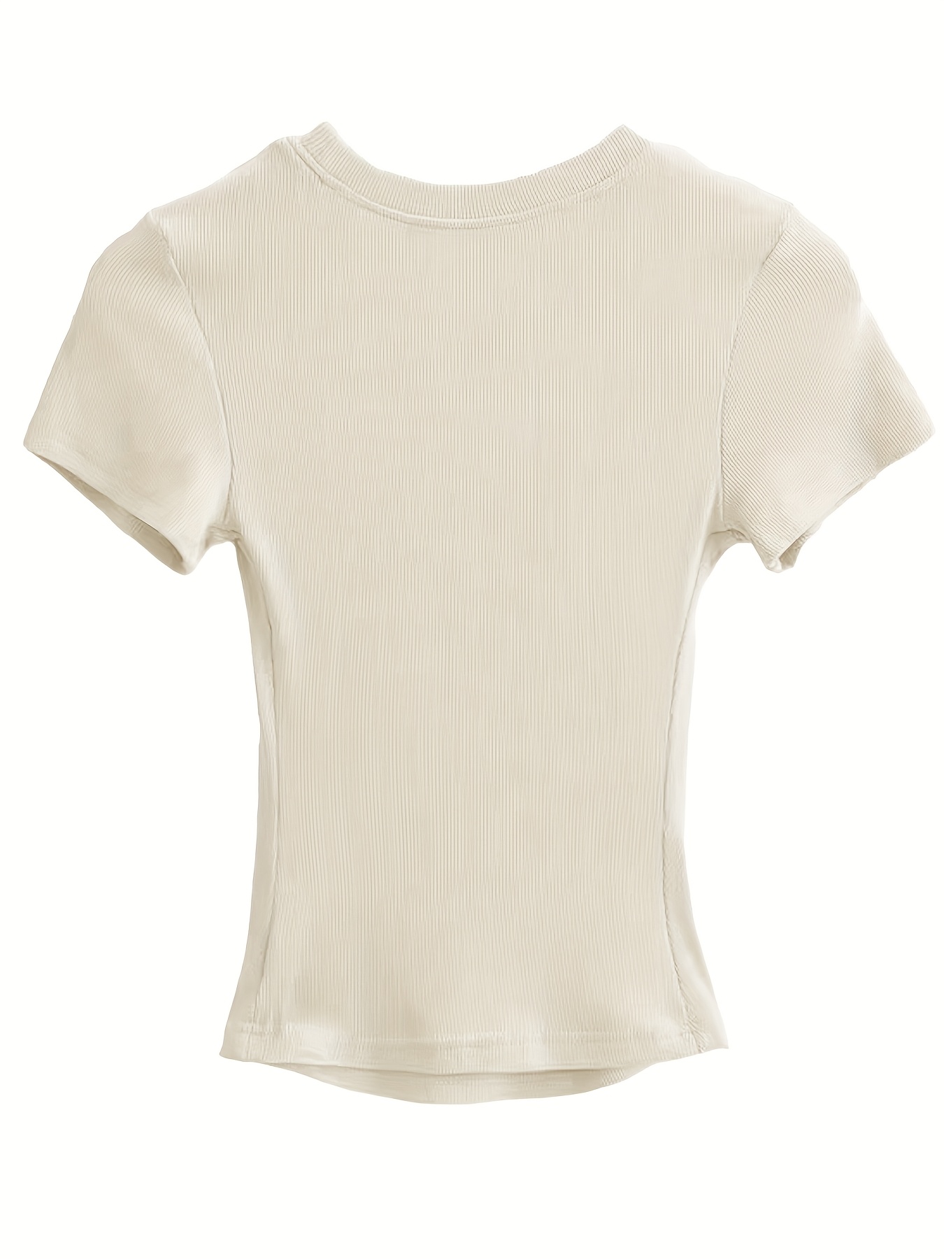 haut court femme manches courtes col rond tissu Temu Mauritius