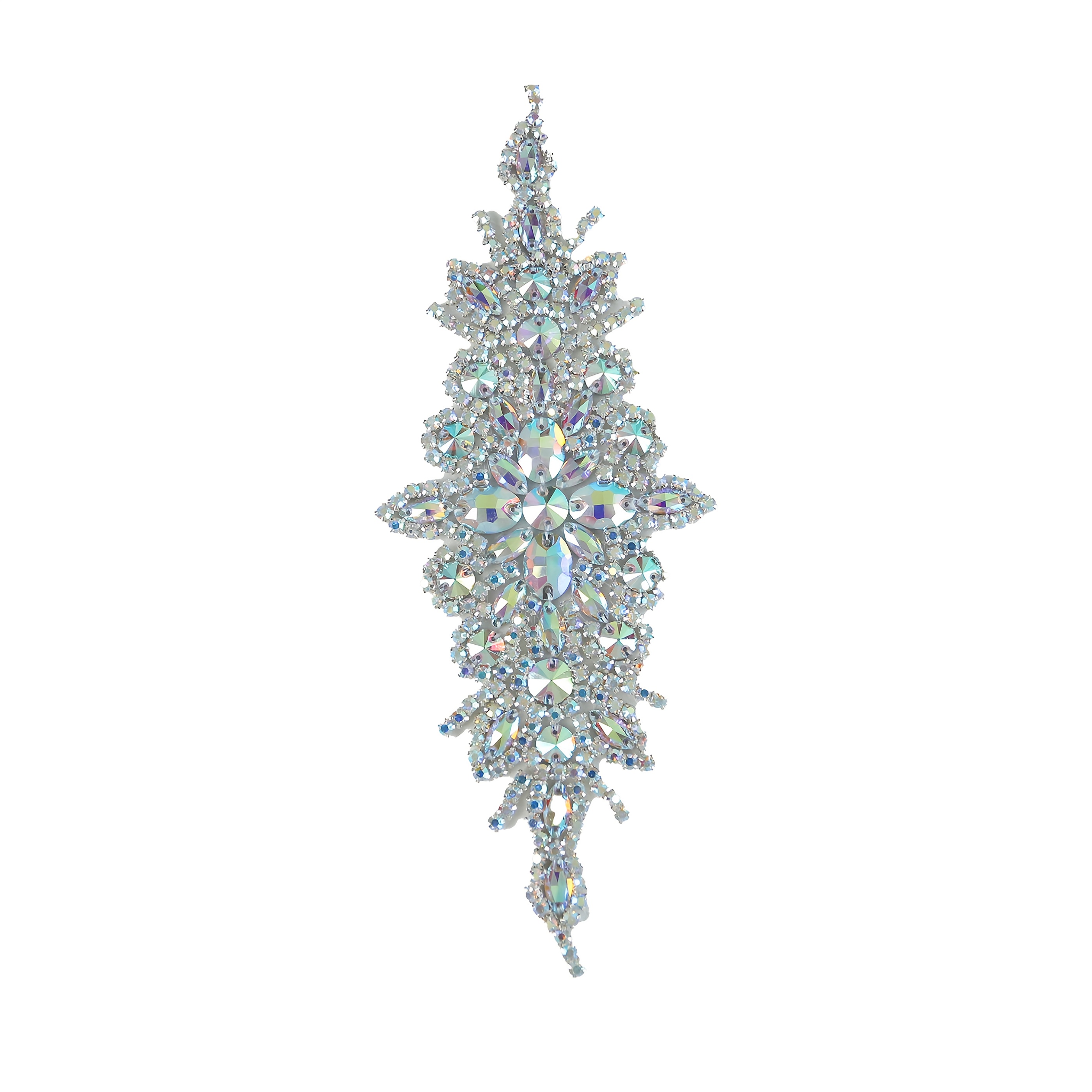E-shop Neuer AB-farbiger Kristallglas-Bohrer Hochwertige handgefertigte Strasssteine Dekor Braut-Taillenverschluss Klebefolie mit Rhinestone-Aufnäher