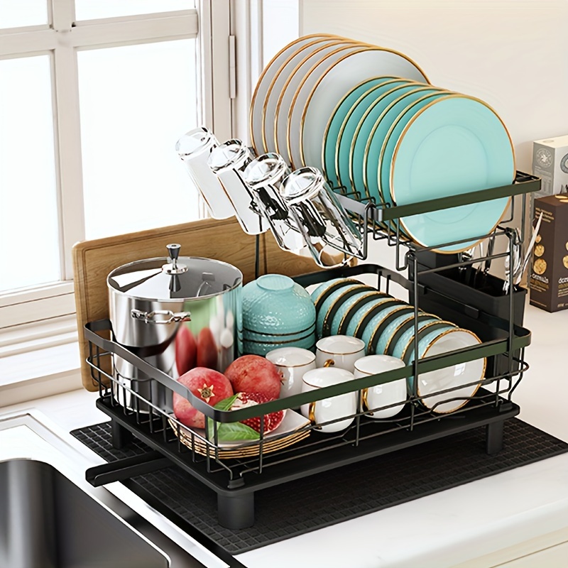 dish drying rack tier dish racks kitchen counter large Temu