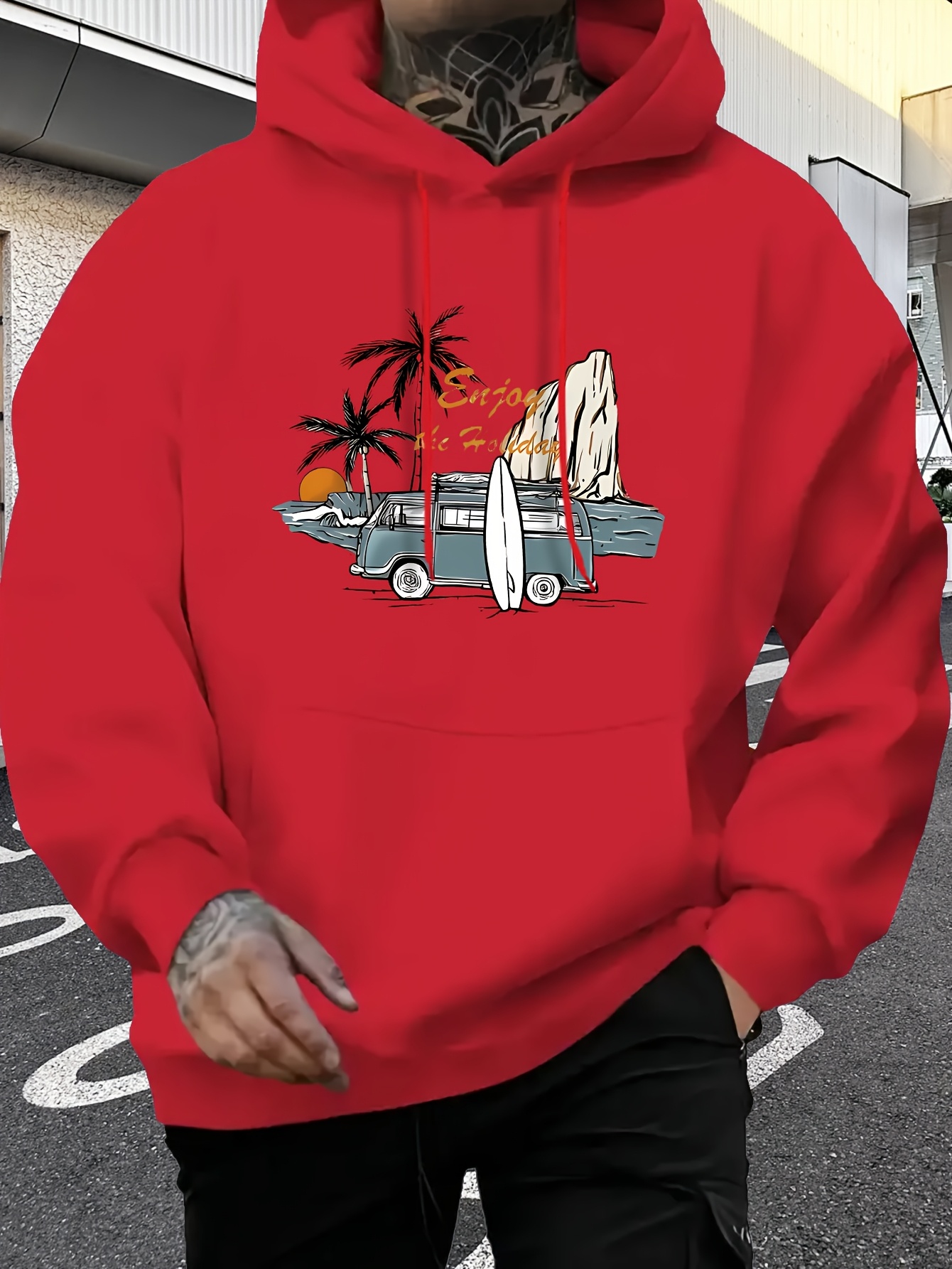 Surf Sudaderas Guapas Hombre Sudadera Algodón Orgánico Capucha - Main Image