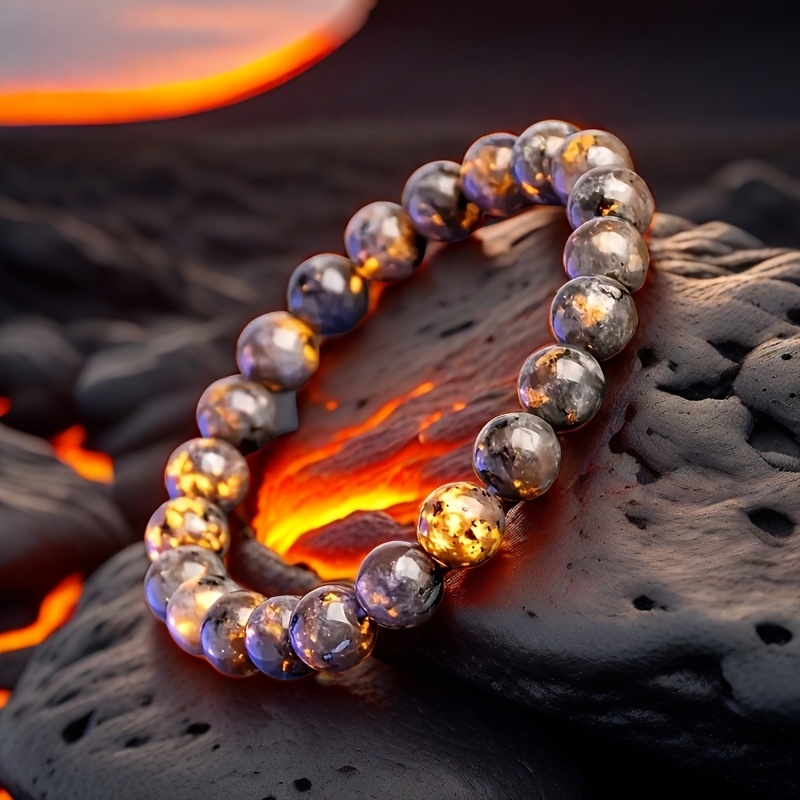 Luminous Stone Bracelet with Chakra Flame Stone