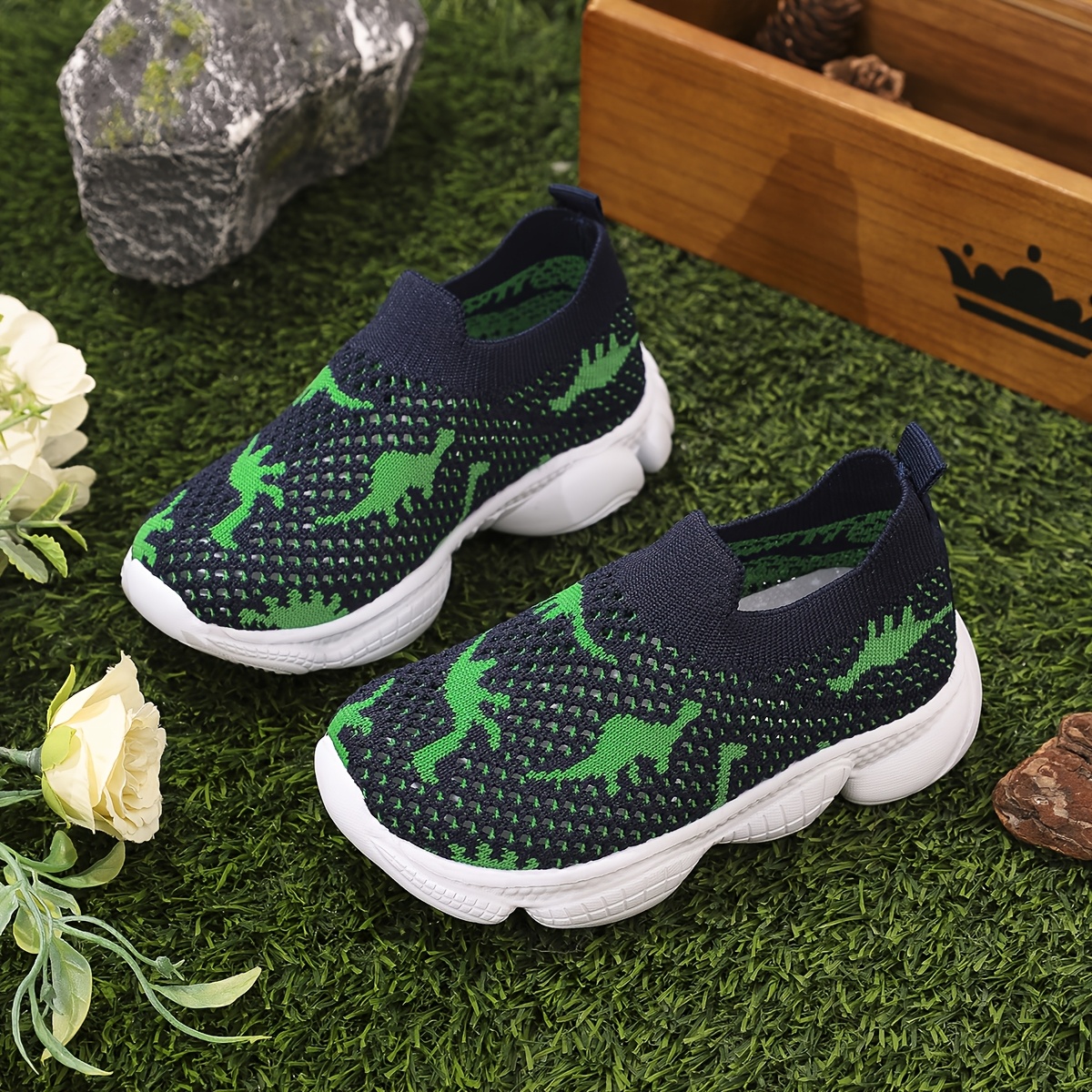 Zapatos Tenis De Dinosaurios Para NiÃ±os Zapatillas Sin Cordones