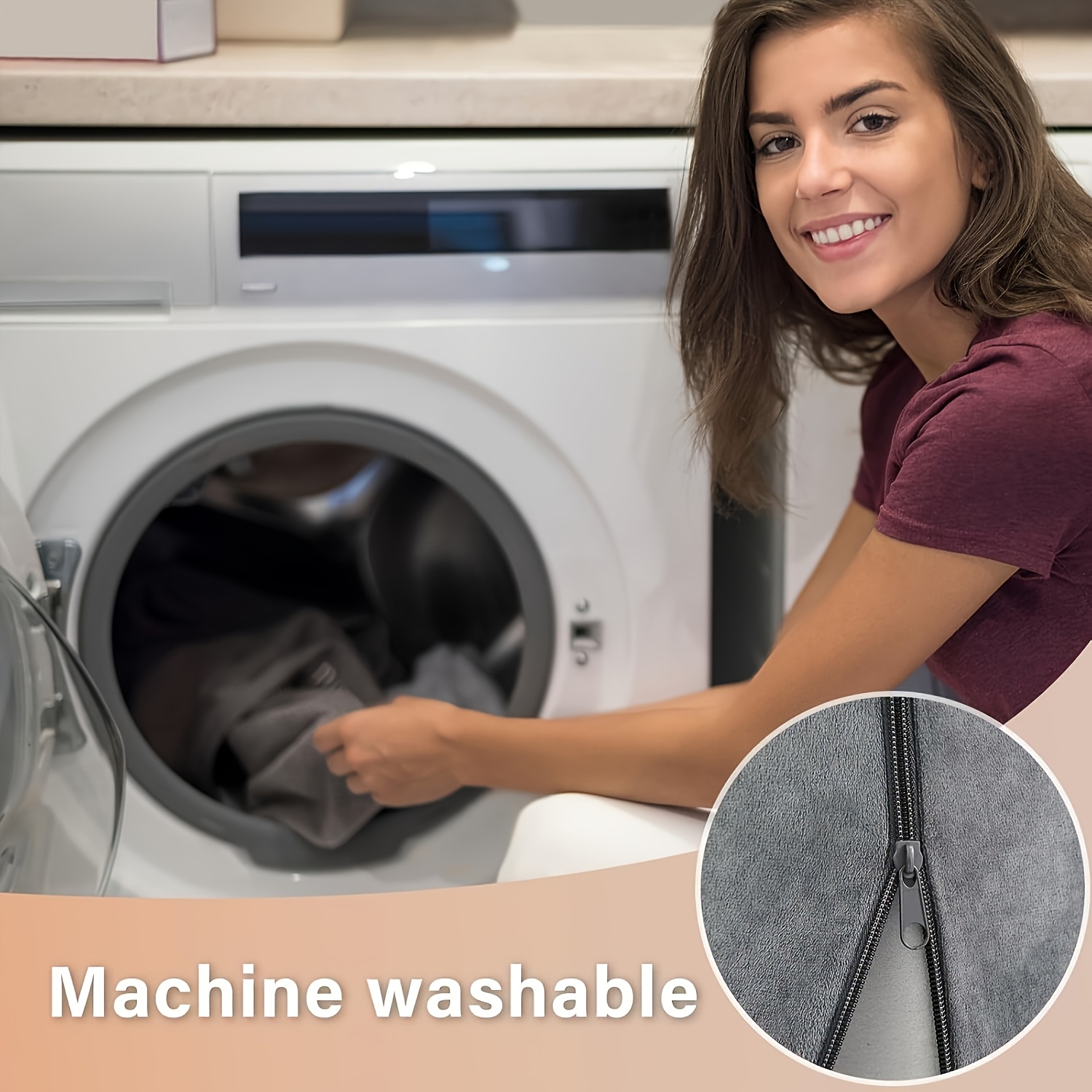 Comfortable Bed Reading Pillow - Ergonomic Sit-Back Cushion with Pockets, Ideal for TV Watching, Reading, Gaming - Soft Polyester, Gray/White, Perfect for Couch, Sofa, or Floor Rest