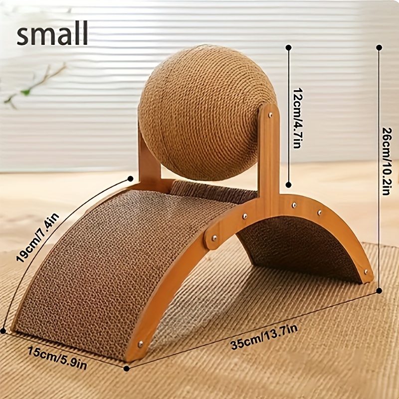 Image of 1oc Trumpet Wheel Cat Scratching Board Vertical Cat Scratching Ball Wear-resistant And Non-dandruff Oversized Claw Grinder To Boredom Cat Toys