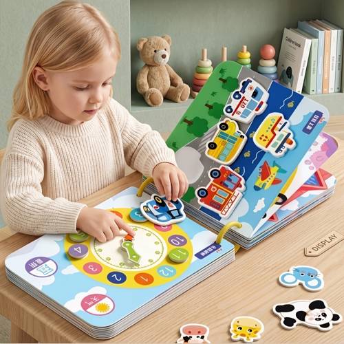 reusable busy books interactive toys fine motor skills through cognitive shapes and colors colorful cartoon patterns animal themes dinosaur themes fruit themes ocean themes pairing games family classroom activity books