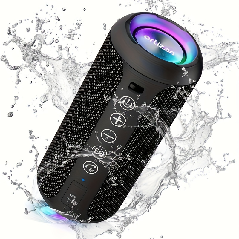 

Ortizan Portable Speakers, Wireless Speaker With 24w Loud , , Waterproof Wireless Speaker With Bt 5.3, Rgb Lights, Dual Pairing, 30h For Home, Outdoor, Party