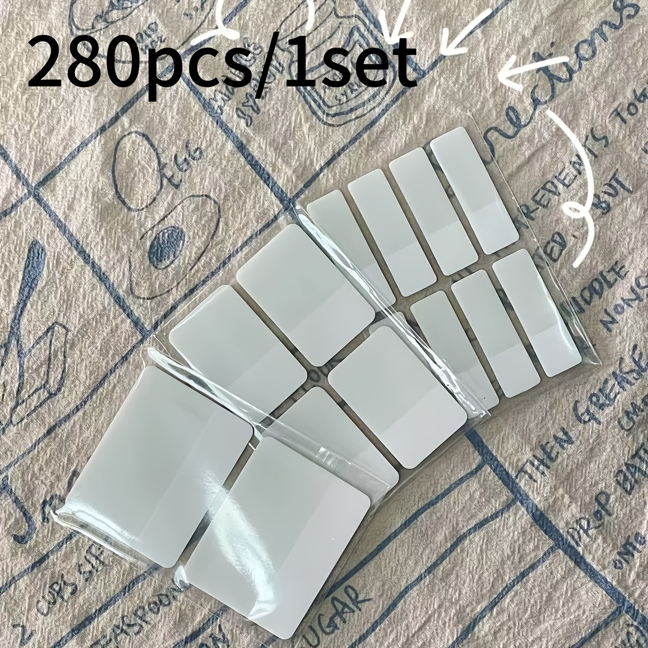 TEMU 280pcs (three Sizes) White Index Label Indicator Stickers - Durable / Suitable For Office Organization, Folders, Binders And Marking