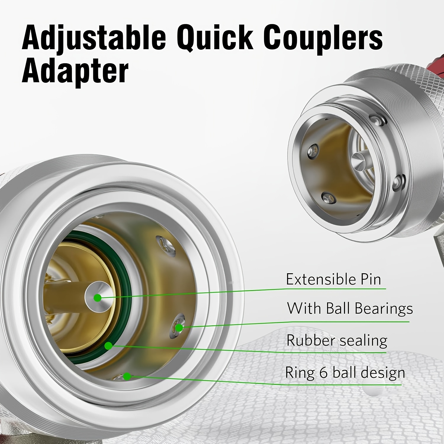 r134a adjustable quick connect adapters 2pcs set high and   connectors for car ac system   with manifold diagnostic testing recovery and maintenance details 1