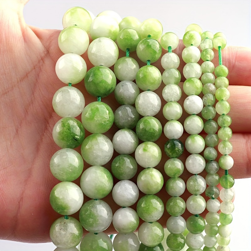 

Green Jadeite Beads In 4/6/8/10mm Sizes - High Quality Diy Jewelry Making Materials - Handmade Crafts For Women's Gifts