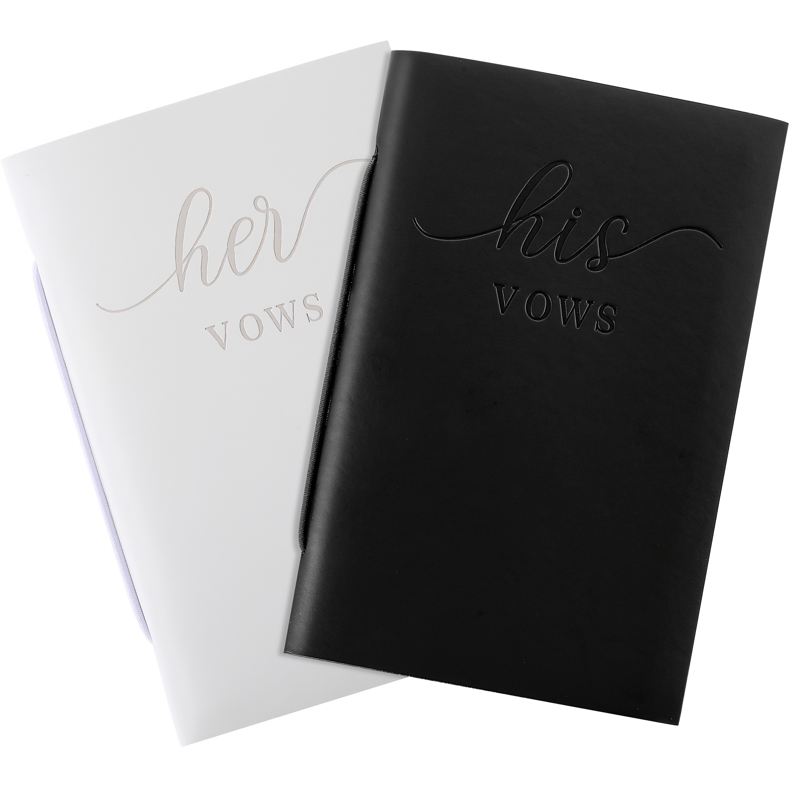 TEMU 2pcs Wedding Vow Journals His And Hers Vow Journals For Wedding Journal Wedding Day Officiant Journals 5.9 X 3.9 Inch, Bridal Shower Gifts,