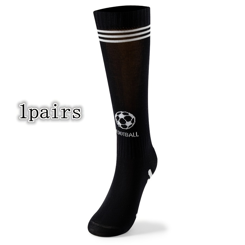 Image of Children's Soccer Socks, Spring/autumn Medium-thickness Boys' Long Tube Socks For Kids, Students, And Middle/older Toddlers, Sports Knee-high/calf Socks, 1-pair