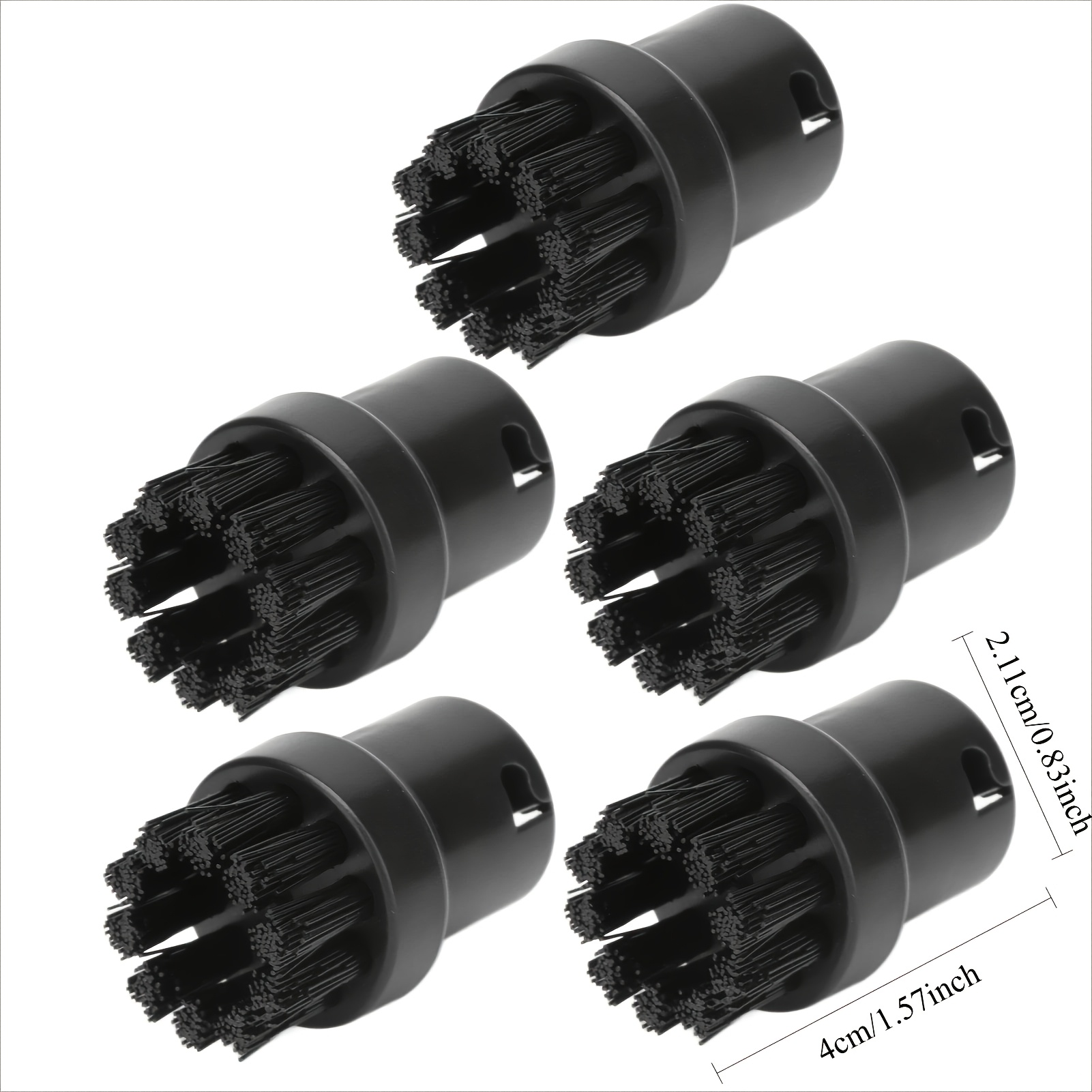 TEMU 5pcs Steam Engine Brush Black Steamer Cleaning Brush Replacement Brush For Karcher Sc1 Sc2 Sc3 Sc4 Sc5