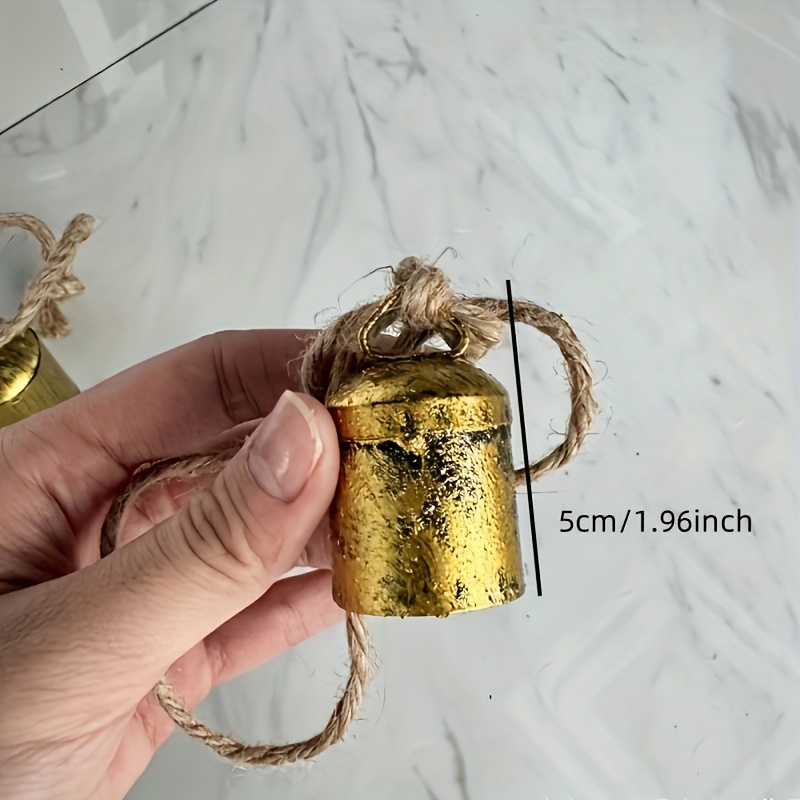 TEMU 1pc Handmade Metal Bells, Holiday Hanging Bell Decorations For Tops, Thanksgiving Charm, Wind Chimes, Wall Hanging Home Decor Gifts Christmas