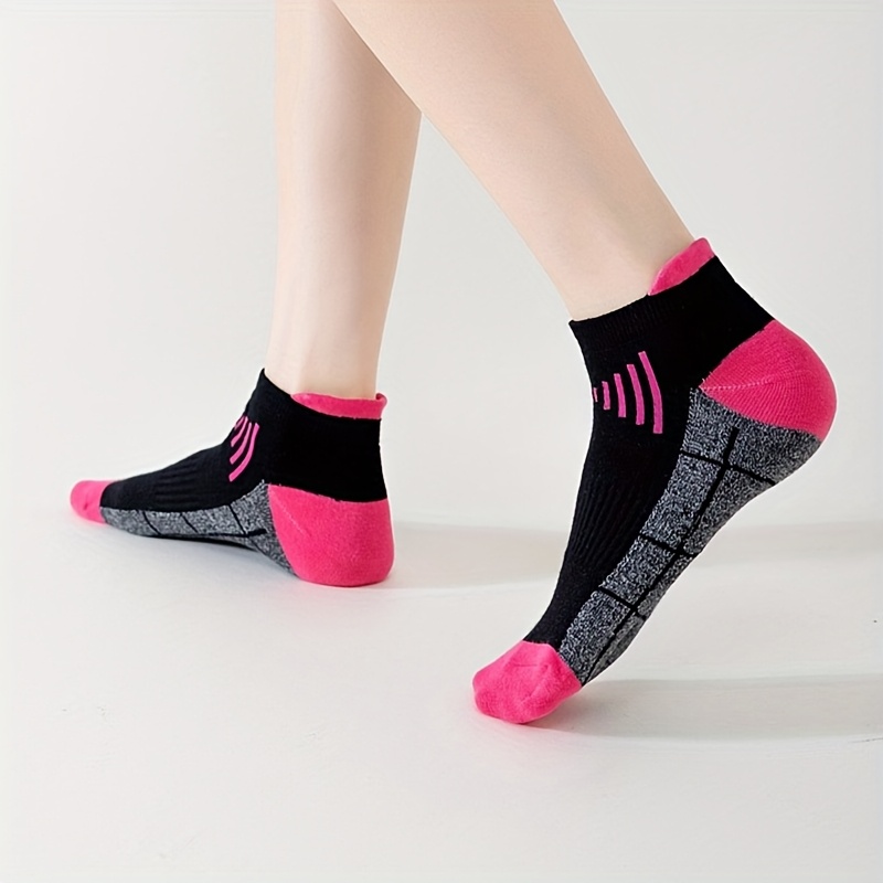 12 pairs womens sports socks breathable moisture wicking   toe and heel support colorful striped design suitable for sports and everyday wear machine washable fabric Product details 3