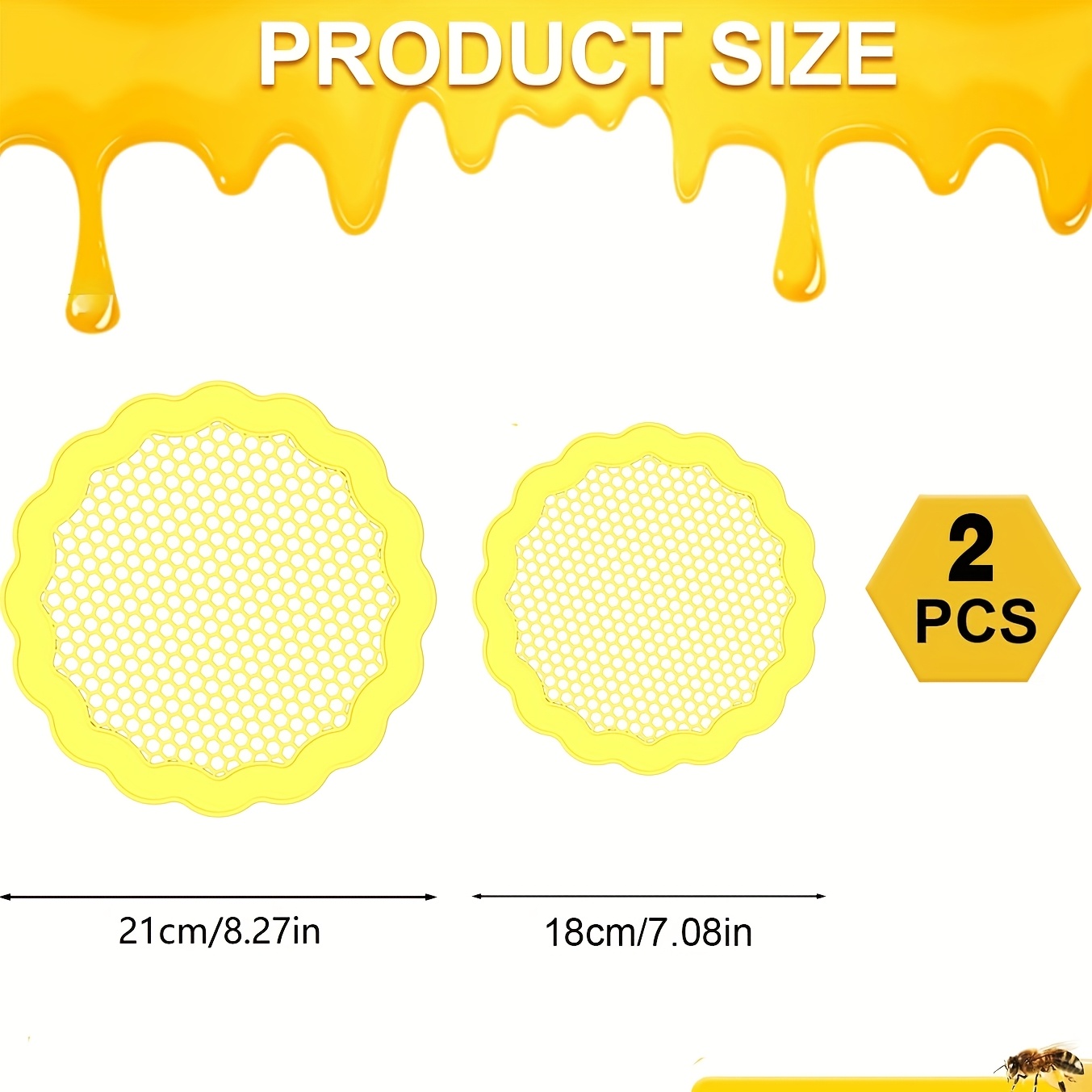1pc/2pcs/4pcs/8pcs Floating Bee , Bee Feeder, Bee Bath, Outdoor Garden Decoration