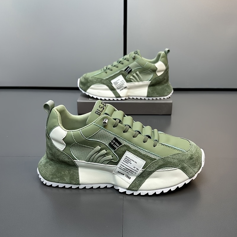 mens breathable new mesh thick sole dad style - Temu
