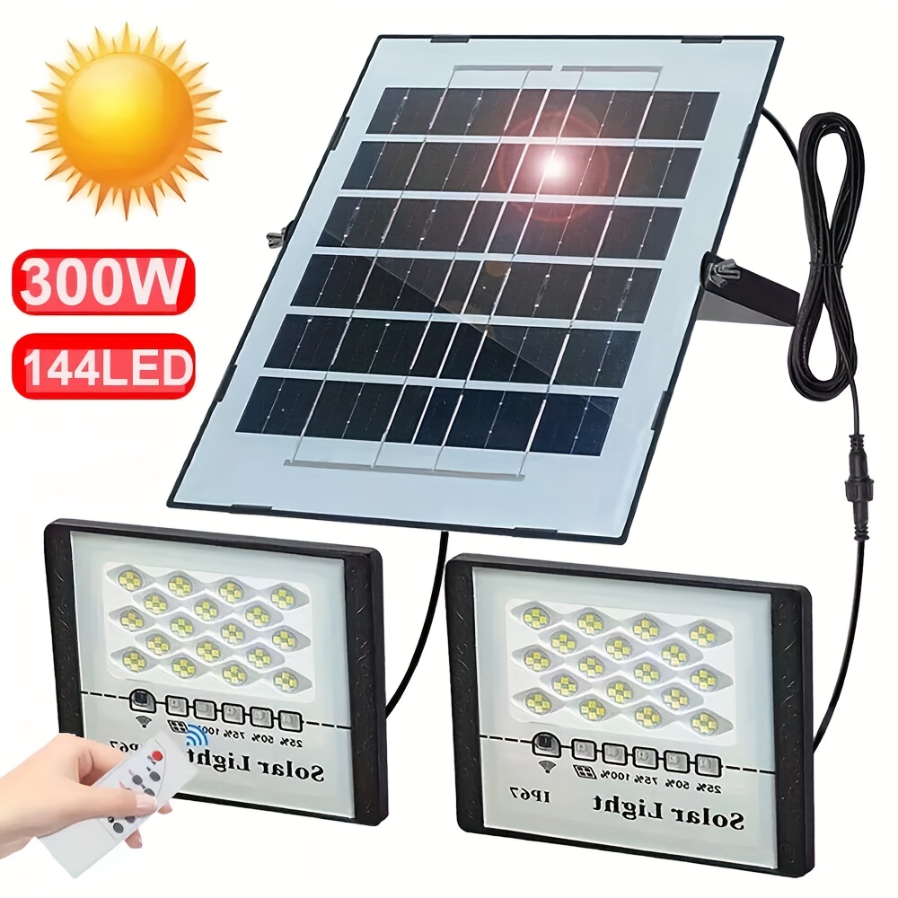 

300w Solar Remote Control 144 Led Solar Security Light Auto ,