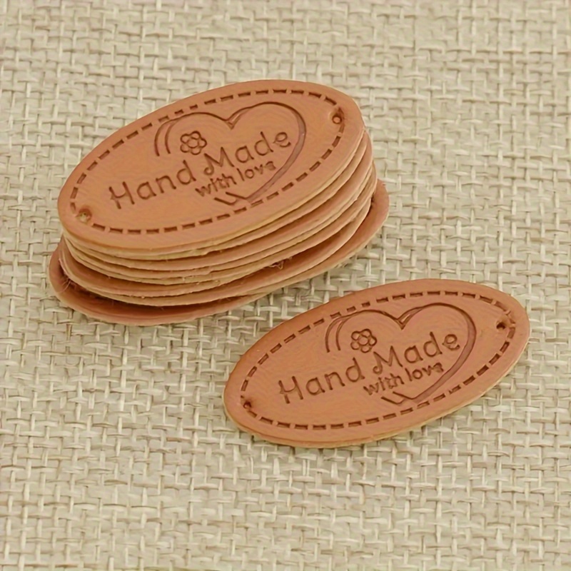 

30pcs Heart-shaped Leather Tags For Clothing, Suits, Coats, Sleeves, Pockets, Socks, Shoes, Hats & Bags - Handcrafted Decorative Labels