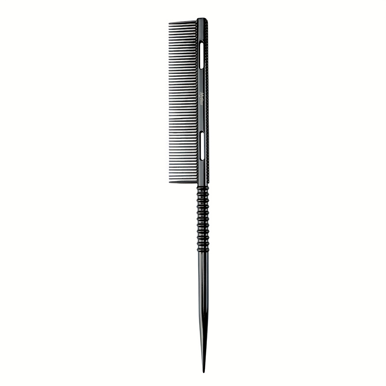 High Temperature Resistant Threaded Point Tail Comb For Women's Hair Parting And Styling, Aluminum Comb For Dyed Hair And Straight Hair