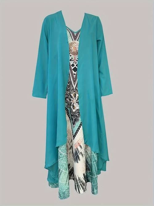 chic womens two piece skirt open front cardigan flowy cami dress outfits comfy for