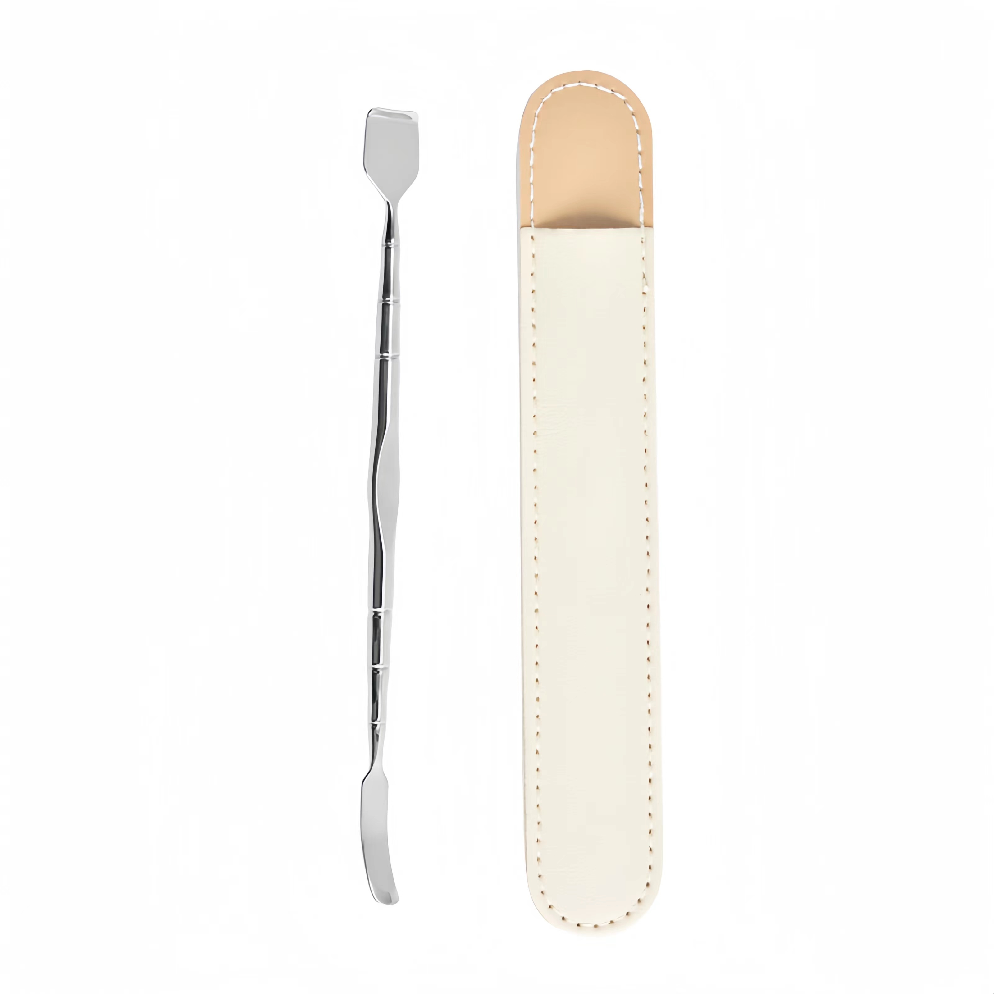 Stainless Steel Scraper With Leather Set, Scraping , , Dead Cleaning , Multi-functional Stirring Massage, Beauty Spatula Cleaning