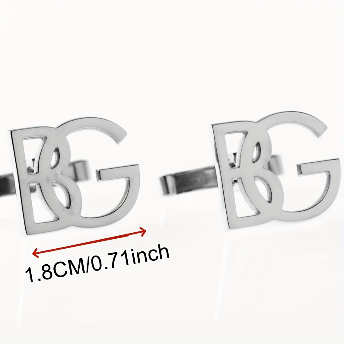 Customizable Elegant Stainless Steel Cufflinks with Initials