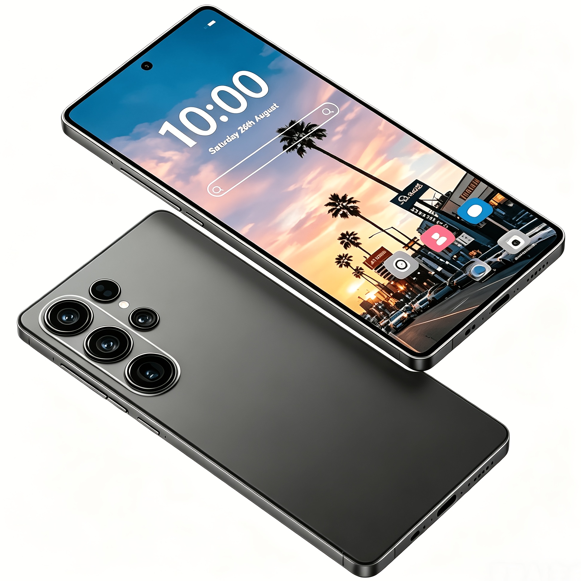 2026 Ultra Smartphone Unlocked 6gb+64gb Storage 6.8-inch High-definition Display Screen Dual Camera Long-lasting Battery Cards Gps Built- Includes Headphones, Protective Case, Screen Protect