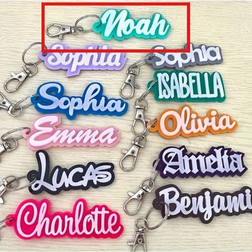 custom acrylic name keychain personalized letter jewelry bags suitcases etc ideal gift for birthdays thanksgiving autumn festival graduation etc