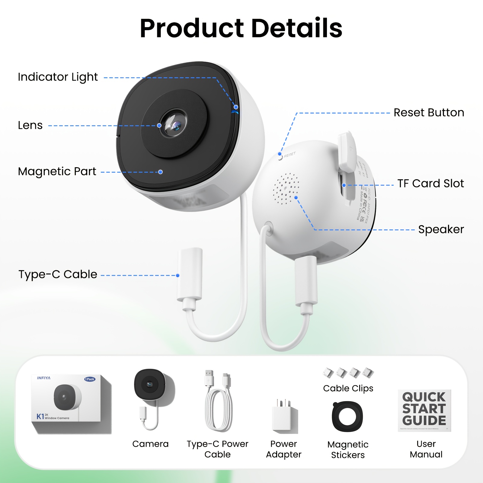 3mp window camera security camera two way audio Temu