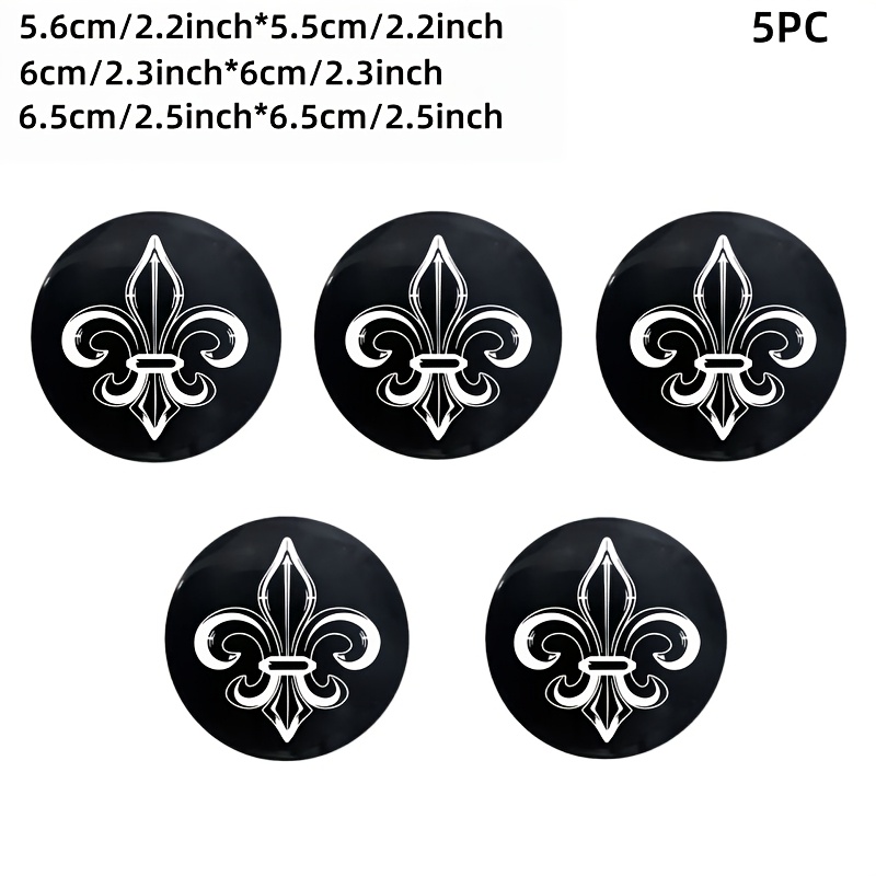 TEMU (5pcs) Lily Flower Pattern Car Tire Additions Car Wheel Center Cover, Car Steering Wheel Center Cover Decoration, Motorcycle Labeling Logo Badge