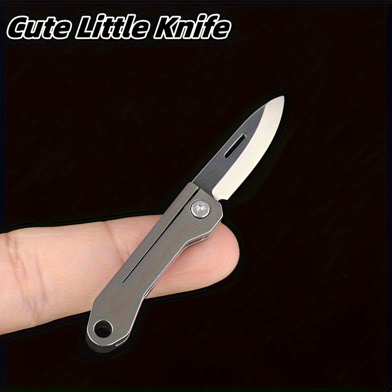 

1pc Titanium Alloy Mini , Portable Knife For Outdoor