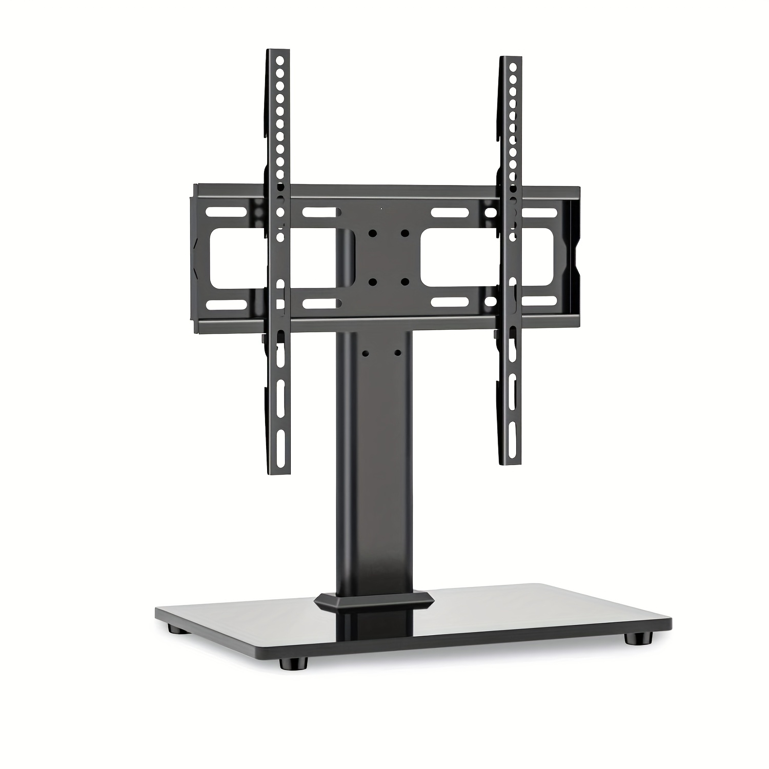 universal tv stand base table   stand 37 55 inch tvs height adjustable table   stand heavy duty tempered glass base   to 88 lbs vesa 600x400mm