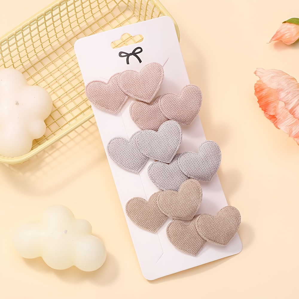 E-shop 6 Stück Modische Herz-Haarspangen, Exklusive Valentinstag-Überraschung Haaraccessoires