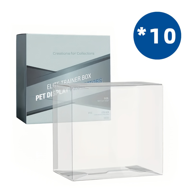 Image of 5/10-pack Pet Plastic Etb Protective Covers For Elite - Durable Rectangular Storage Case, Scratch-resistant & Impact Protection, Equipment Safety, Minimalist , Sturdy Structure