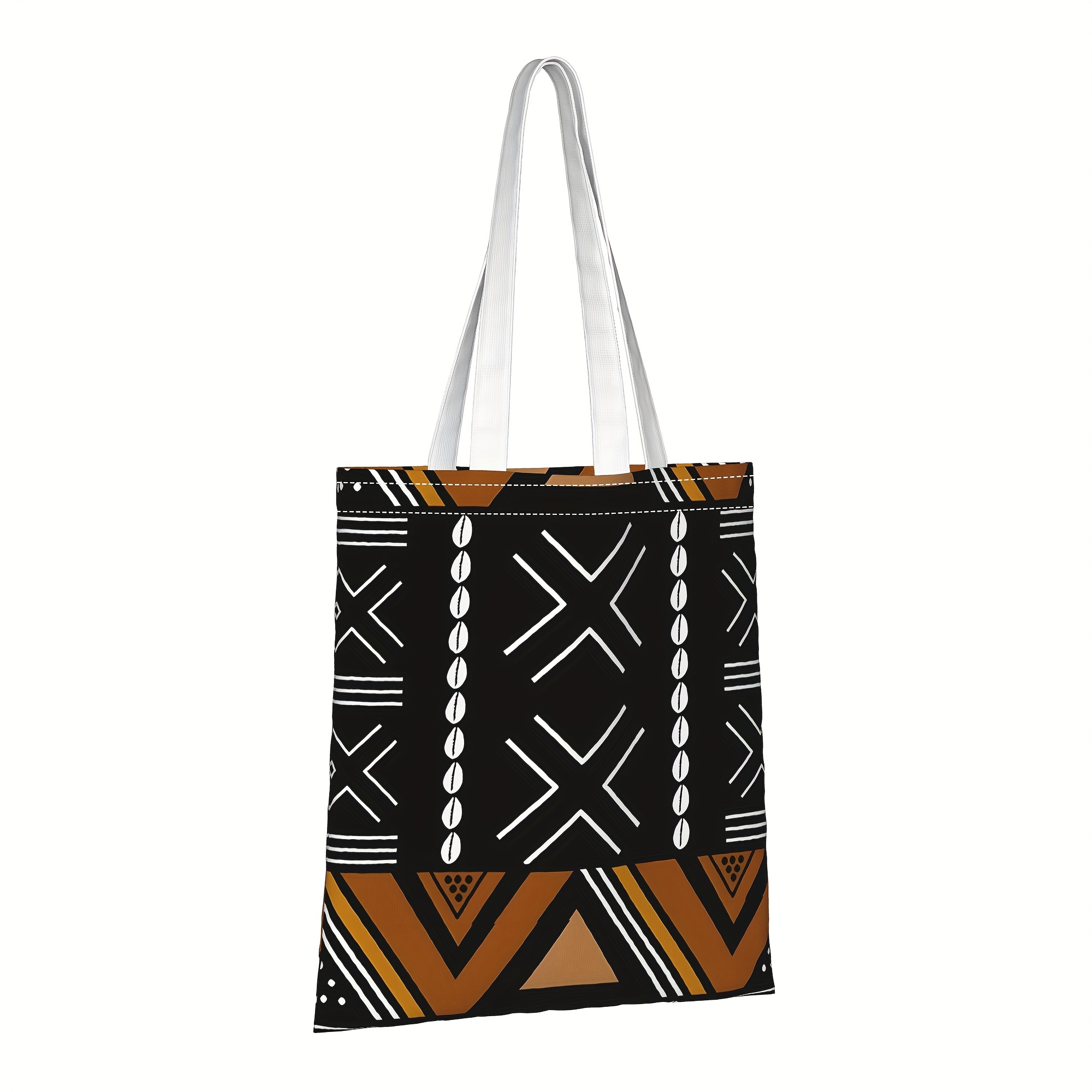african mud cloth bogolan canvas tote bag stylish Temu